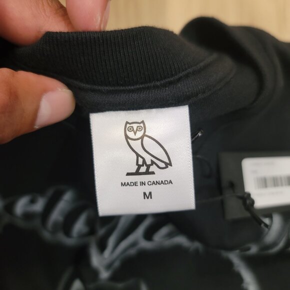OVO October's Very Own Men Shirt Medium Black Short Sleeve - Picture 3 of 8